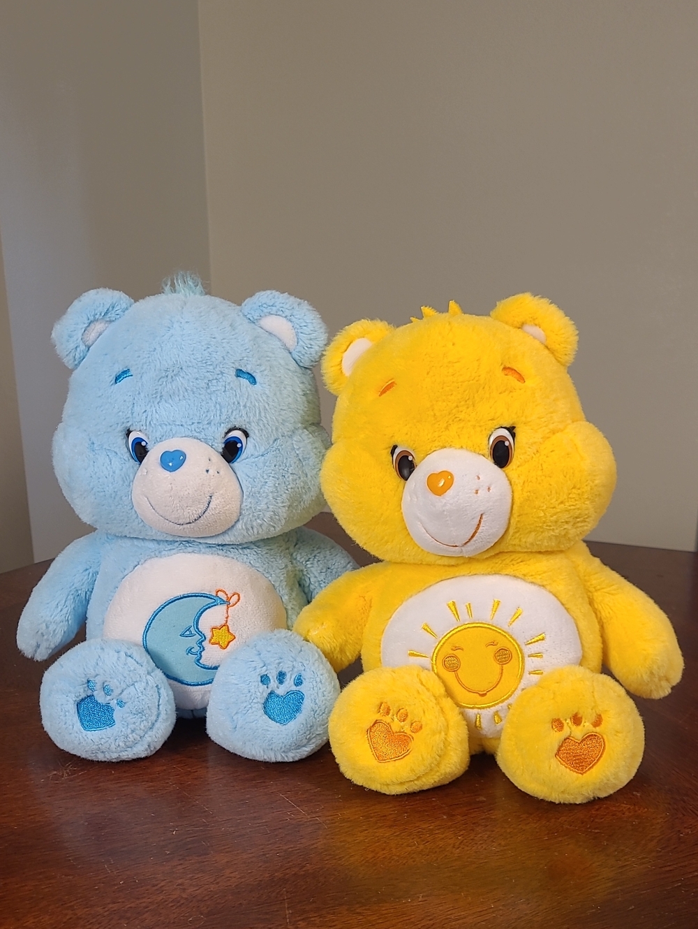Care Bears Plush Bundle 2015 Just Play Funshine Bear & Bedtime Bear  12" Lot